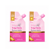 Brilliant Skin Tinted Sunscreen SPF50 with daily UVA UVB protection in a convenient 2 sachets sun care duo