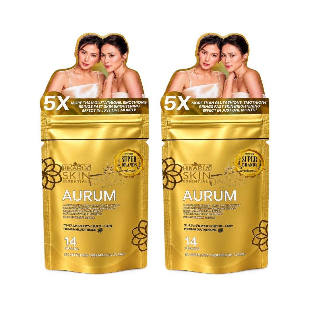 Hikari Skin Essentials AURUM Sachet Pack S-Acetyl Glutathione with Sakura, White Tomato & Ceramide – 14 Count