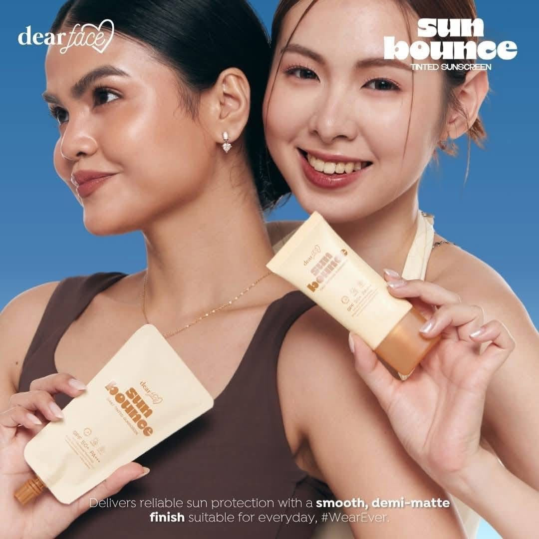 Dear Face Sun Bounce Daily Sunscreen Twin Pack with Dewfense® Technology - Broad Spectrum UVA+UVB Protection (30ml x 2) - Non-Comedogenic & Hypoallergenic