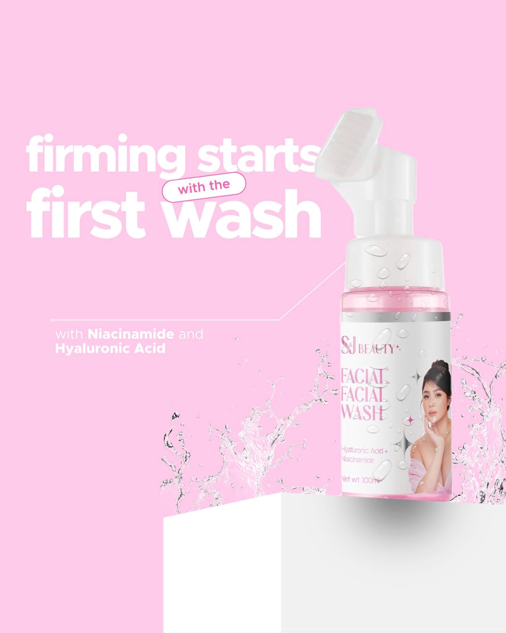 S&J BTX Facial Wash 100ml - Premium Facial Cleanser with Niacinamide & Hyaluronic Acid