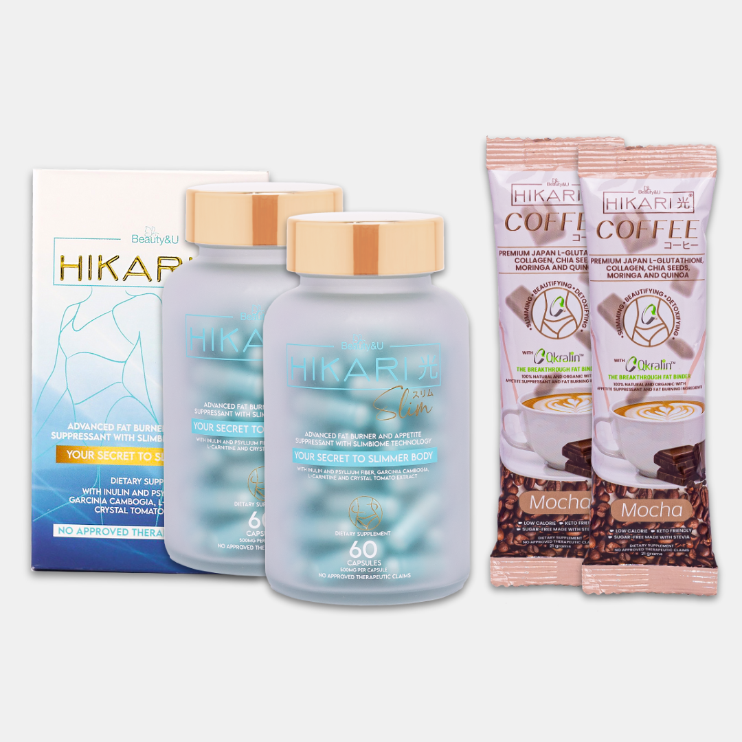 2 Bottles Beauty & U Hikari Slim with Free Hikari Mocha Coffee