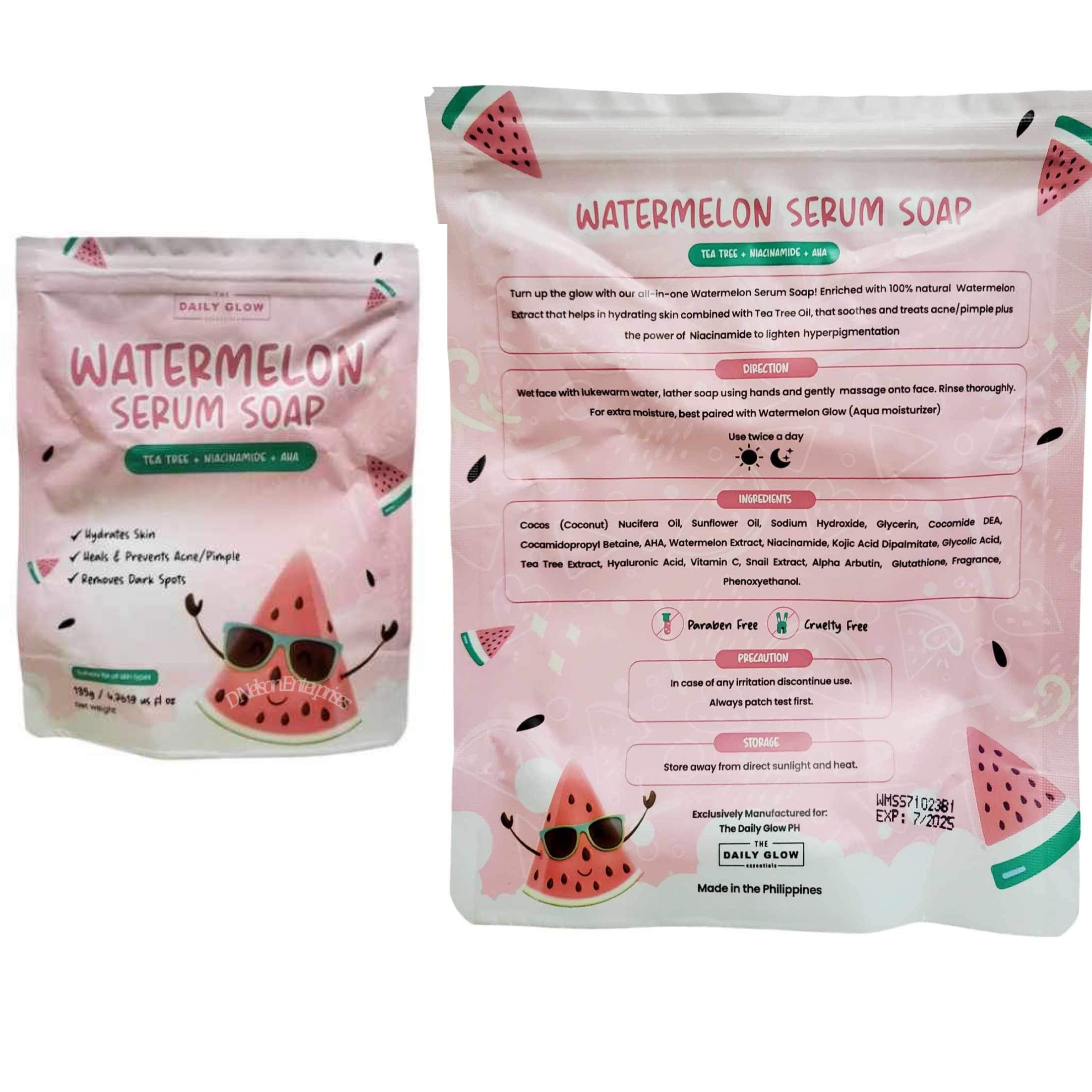 The Daily Glow Essentials  Watermelon Serum Soap,