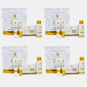4 Sets SY GLOW 24K Gold Rejuvenating Set with Resorcinol and Niacinamide featuring a complete 4-step facial care routine