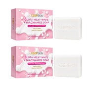ASEP SKIN Gluta Milky + Niacinamide Face & Body Soap, 80g