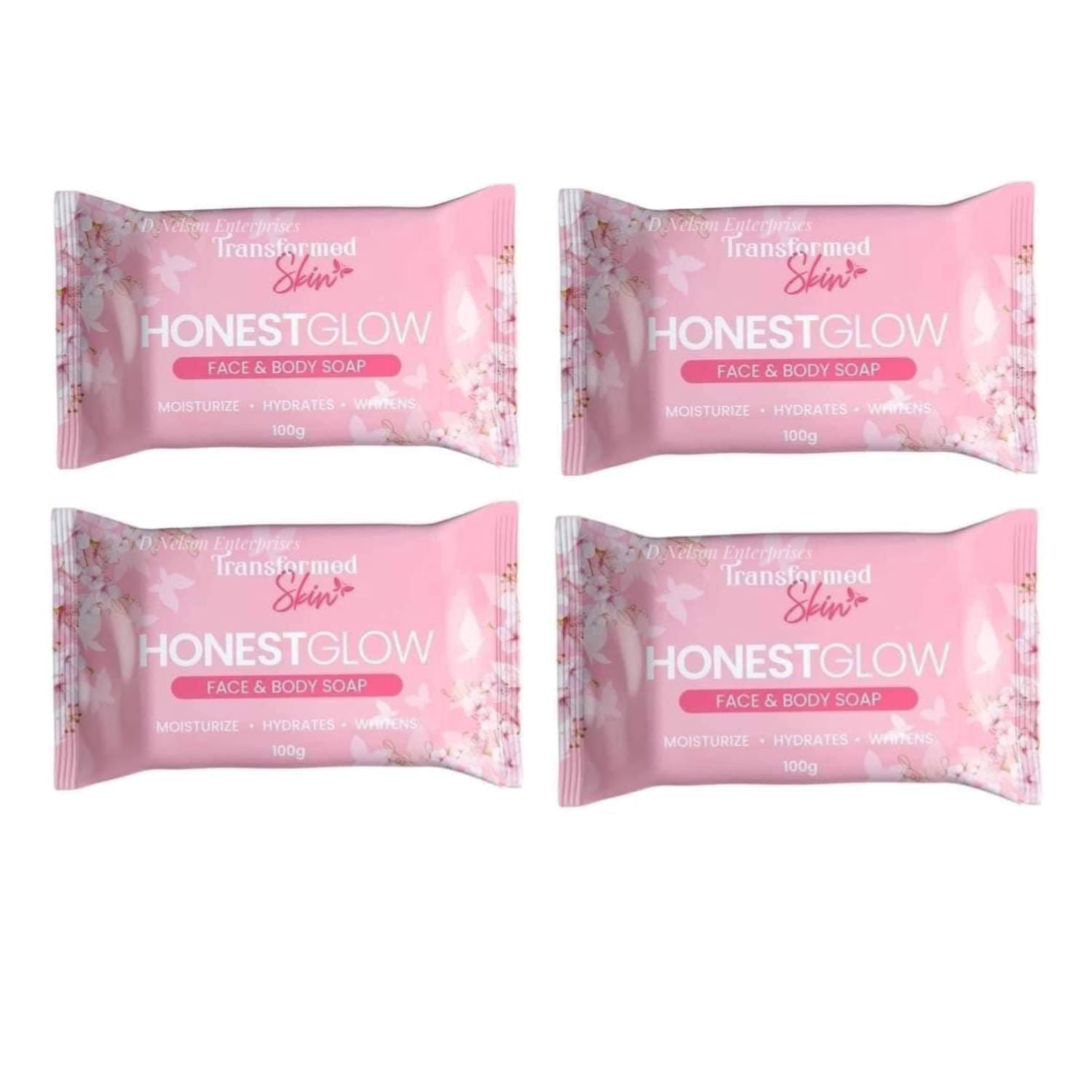 4 Bars HonestGlow Glass Skin Soap, 100g Each