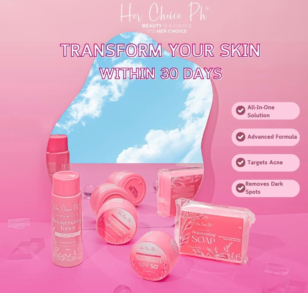 Her Choice PH 30-Day Miracle Kit | Premium Rejuvenating Set for Healthy, Glowing Skin