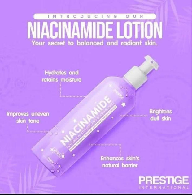 Prestige International Niacinamide Lotion + 2 Bars Niacinamide Soaps