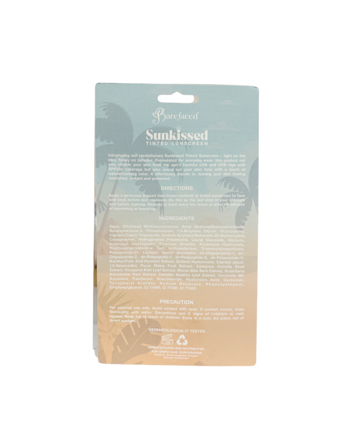 Barefaced Sunkissed Trial Pouch LIGHT Tinted Sunscreen SPF 50 PA++++ - 20g