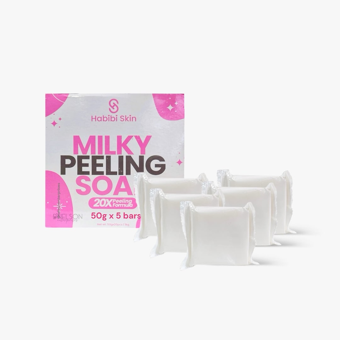 Habibi Skin Milky Peeling Soap 5 Bars Set with Gentle Exfoliation