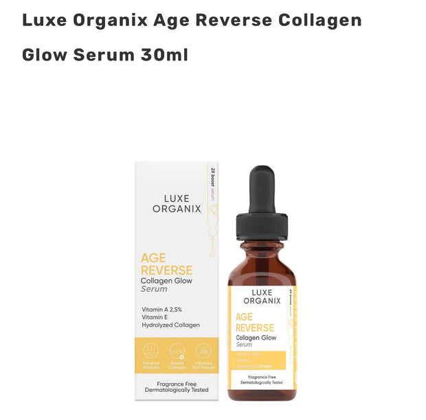 Luxe Organix AGE REVERSE Collagen Glow Serum, 30ml