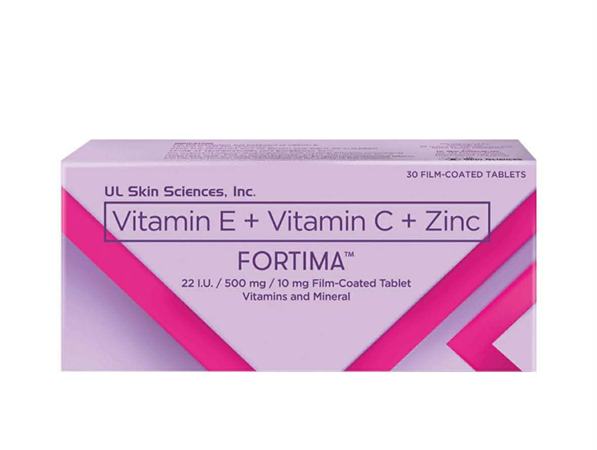 Fortima Vitamin E + Vitamin C + Zinc Tablets (20 Tablets) – Daily Multinutrient Support Formula with Antioxidant Vitamins & Essential Zinc, Film-Coated Easy-to-Take Tablets