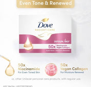 DOVE Radiant+Care Serum Bar – Triple Serum Blend with Niacinamide, Vegan Collagen & Omega 6 | Nourishing Body Cleansing Bar for Smooth, Radiant & Moisturized Skin | 90g x 3 Bars (3 Variants to Choose From)