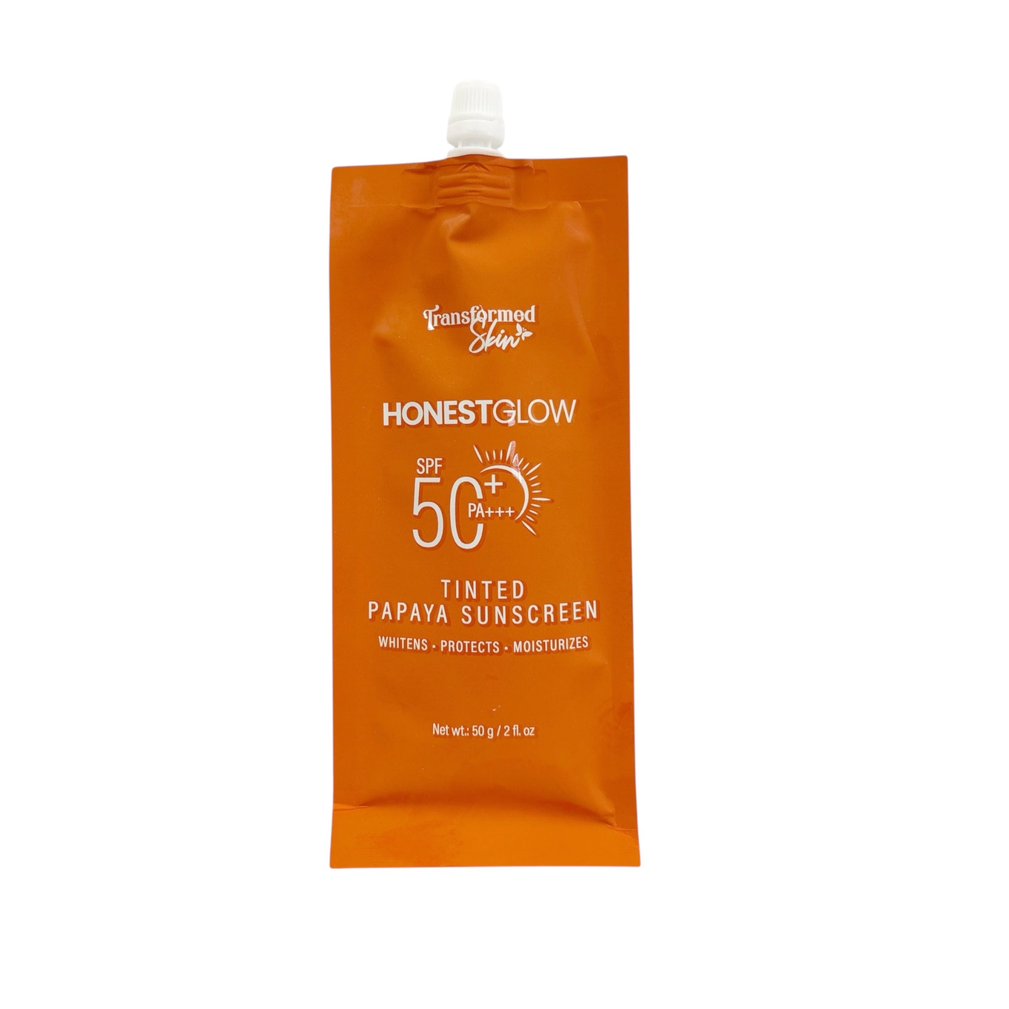 Transformed Skin HonestGlow Tinted Papaya Sunscreen SPF 50 PA+++, 50g
