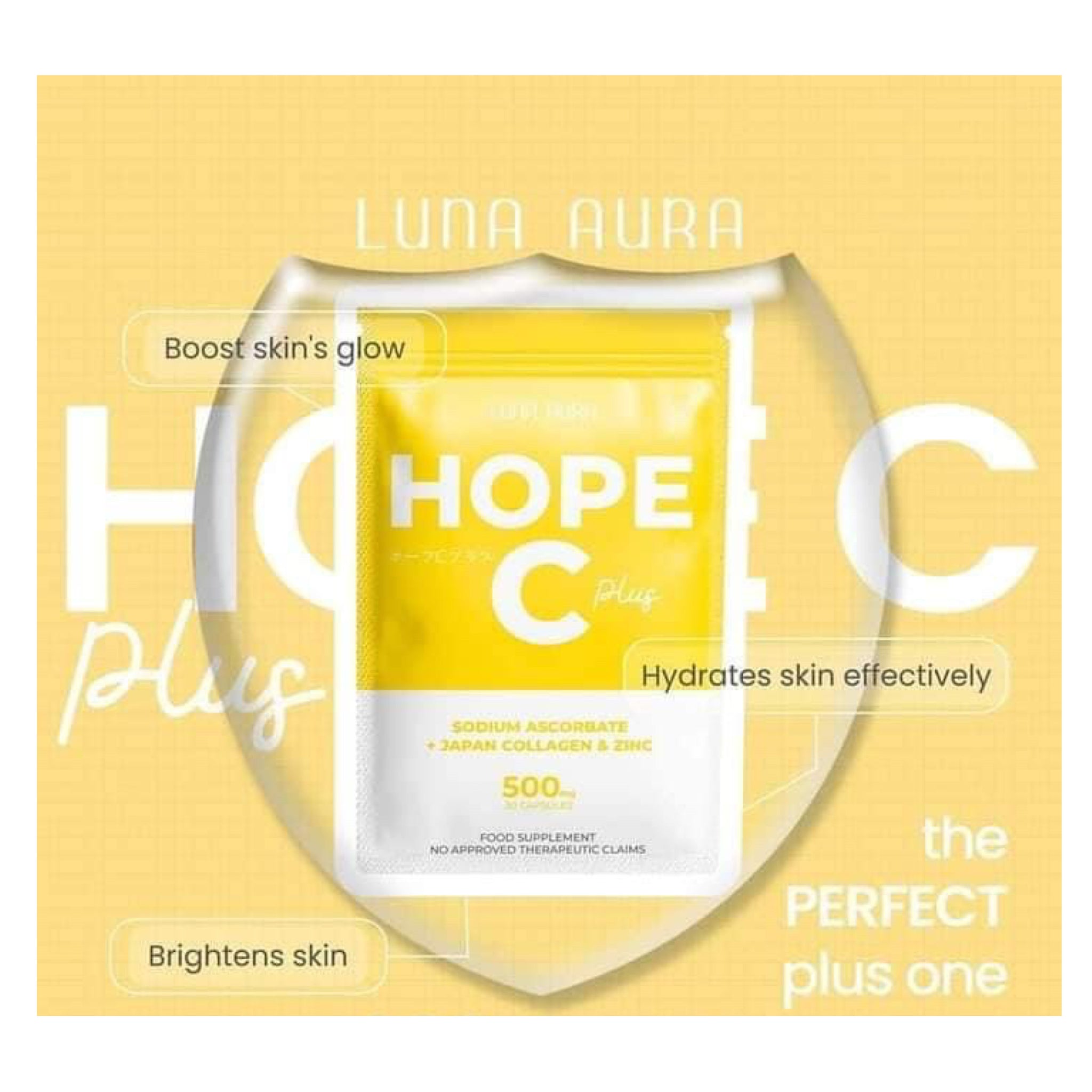 Luna Aura HOPE GLOW Skin Pro Glutathione & Probiotic & Hope C Plus Bun – D Nelson Enterprises Luna Aura HOPE GLOW Skin Pro Glutathione & Probiotic & Hope C Plus Bun – D Nelson Enterprises