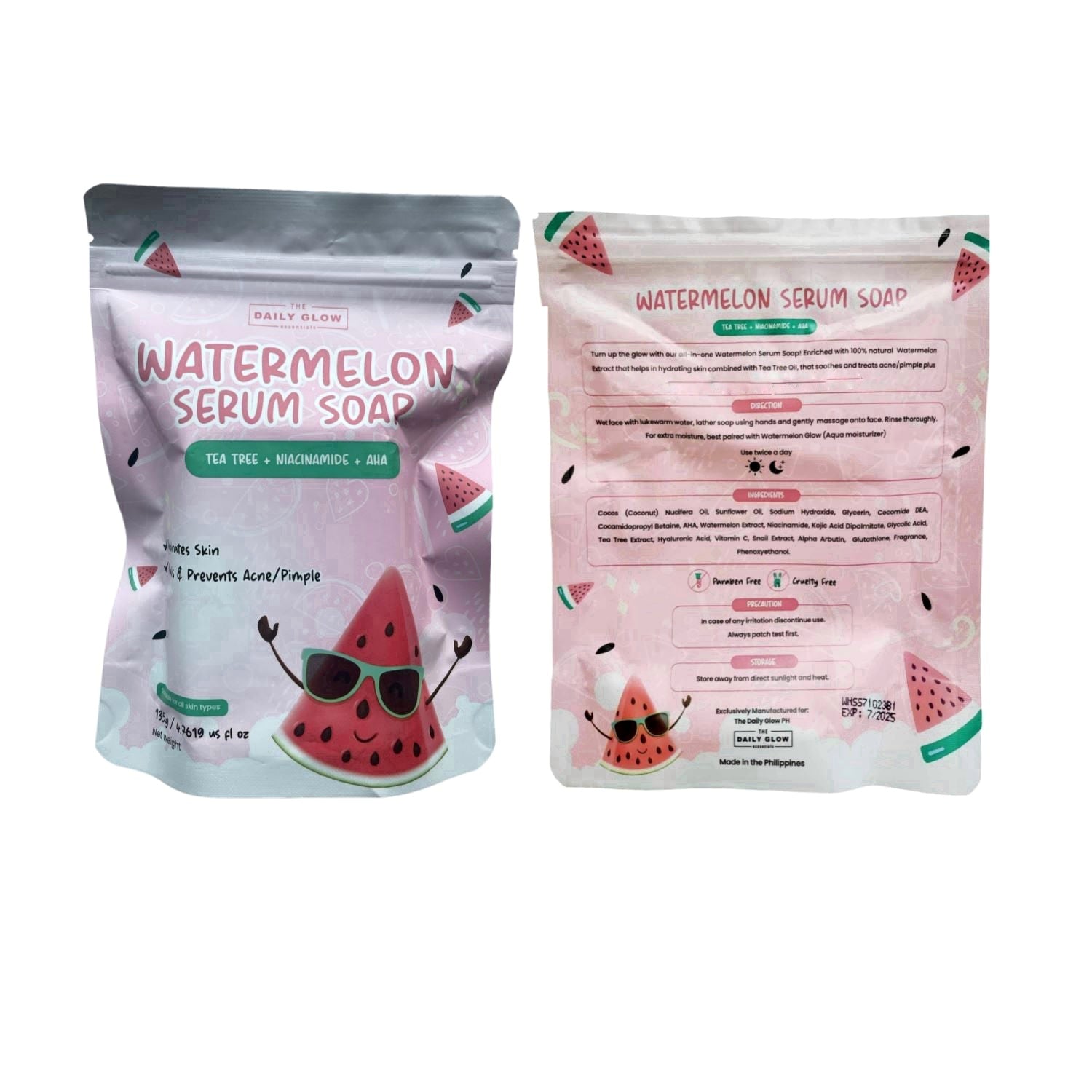 The Daily Glow Essentials  Watermelon Serum Soap,