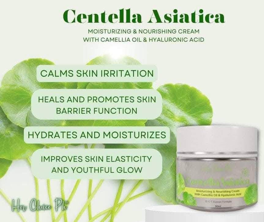 Her Choice PH Centella Asiatica Premium Repair Skincare Set – Facial Foam Wash, Hydrating Toner, Soothing Serum & Moisturizing Cream with Camellia Oil, Aloe Vera, Niacinamide & Hyaluronic Acid – Korean Formula