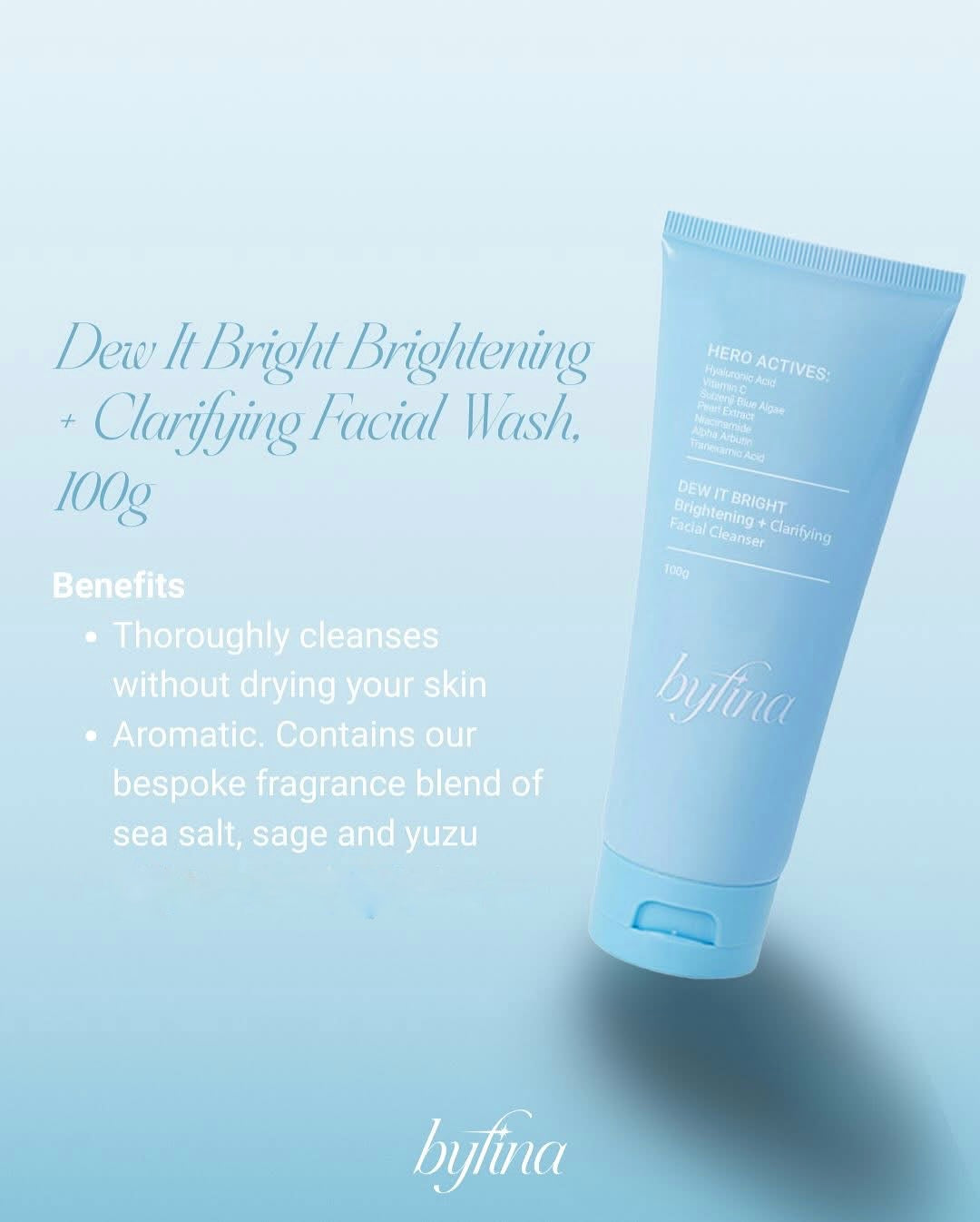 Byfina Brightening Essentials Kit – Radiant Skin Set with Niacinamide, Alpha Arbutin, Tranexamic Acid, Pearl Extract & Suizenji Blue Algae – Cleanser, Toner & Nourishing Cream for Glowing Complexion