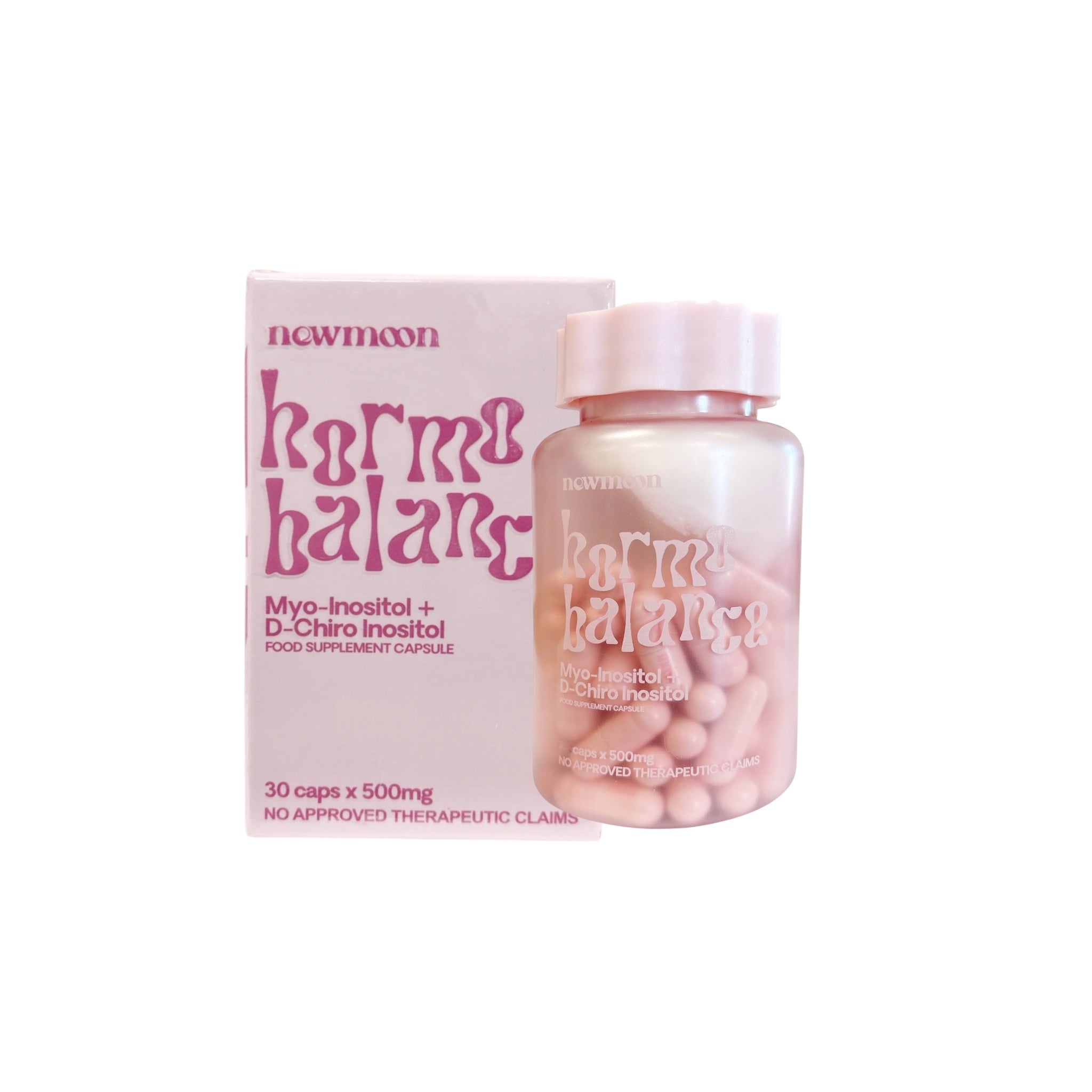 New Moon Hormo Balance – Myo-Inositol + D-Chiro Inositol Food Supplement Capsules | 30 x 500mg | Supports Hormonal Harmony, Reproductive Health, and Metabolic Function