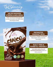 Cris Cosmetics Glowming Choco - Glutathione & Collagen Drink Mix | 20g x 10 Sachets