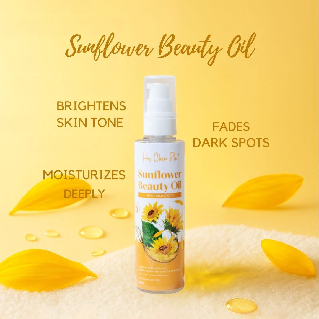 Her Choice PH Set C: Body Radiance Combo - Kojic + Papaya Soap, Instant Moisturizing Lotion with SPF 50, Sunflower Beauty Oil for Glowing Skin