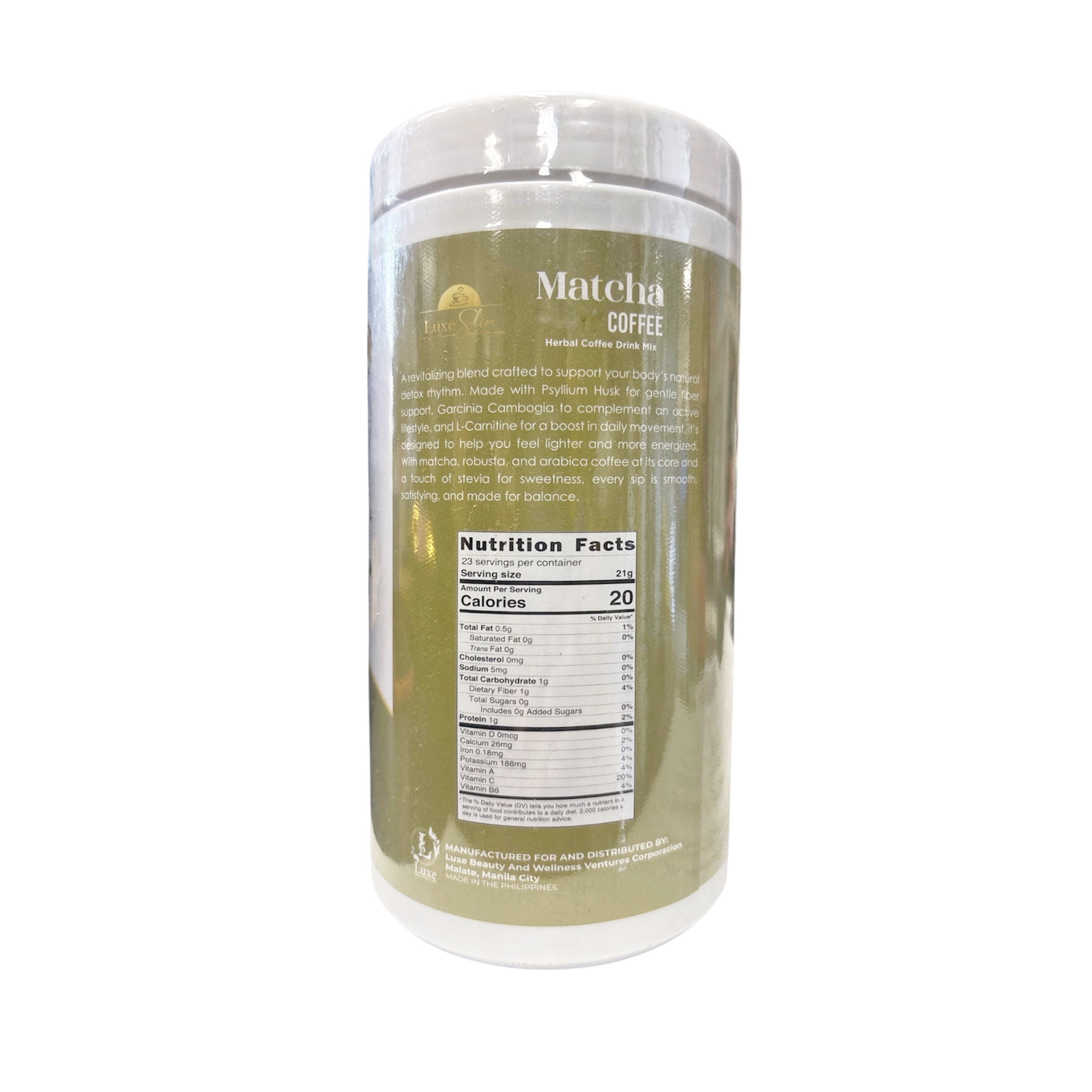 1 Jar Luxe Slim Half Kilo Canister MATCHA LATTE Beauty Drink