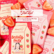 Dear Face Beauty Strawberries and Cream Collagen Drink, 10 Sachets x 18g