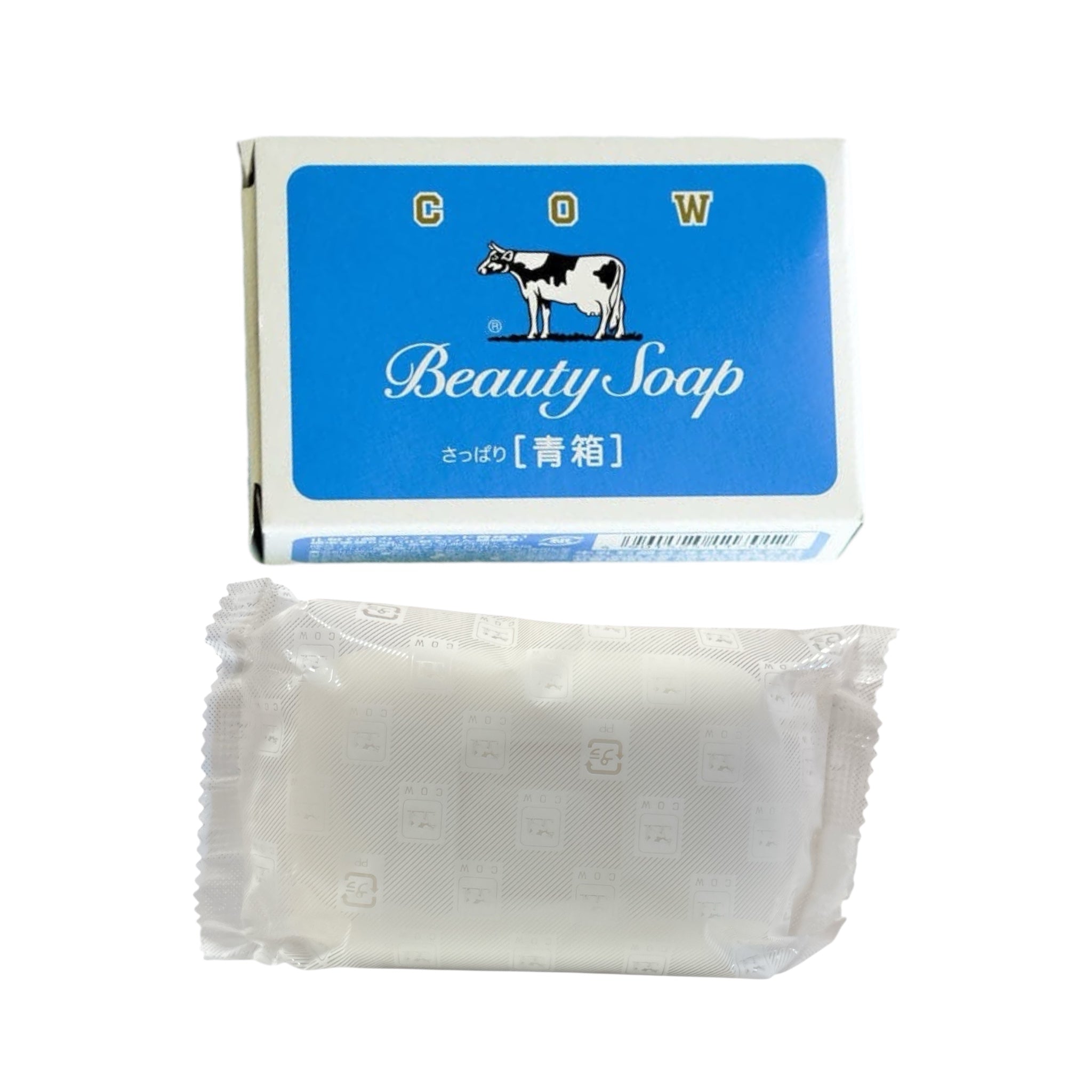 Cow Beauty Soap – Refreshing Jasmine Scent Bar Soap, Moisture, Made in Japan – 130g Bath Size (Blue Box)