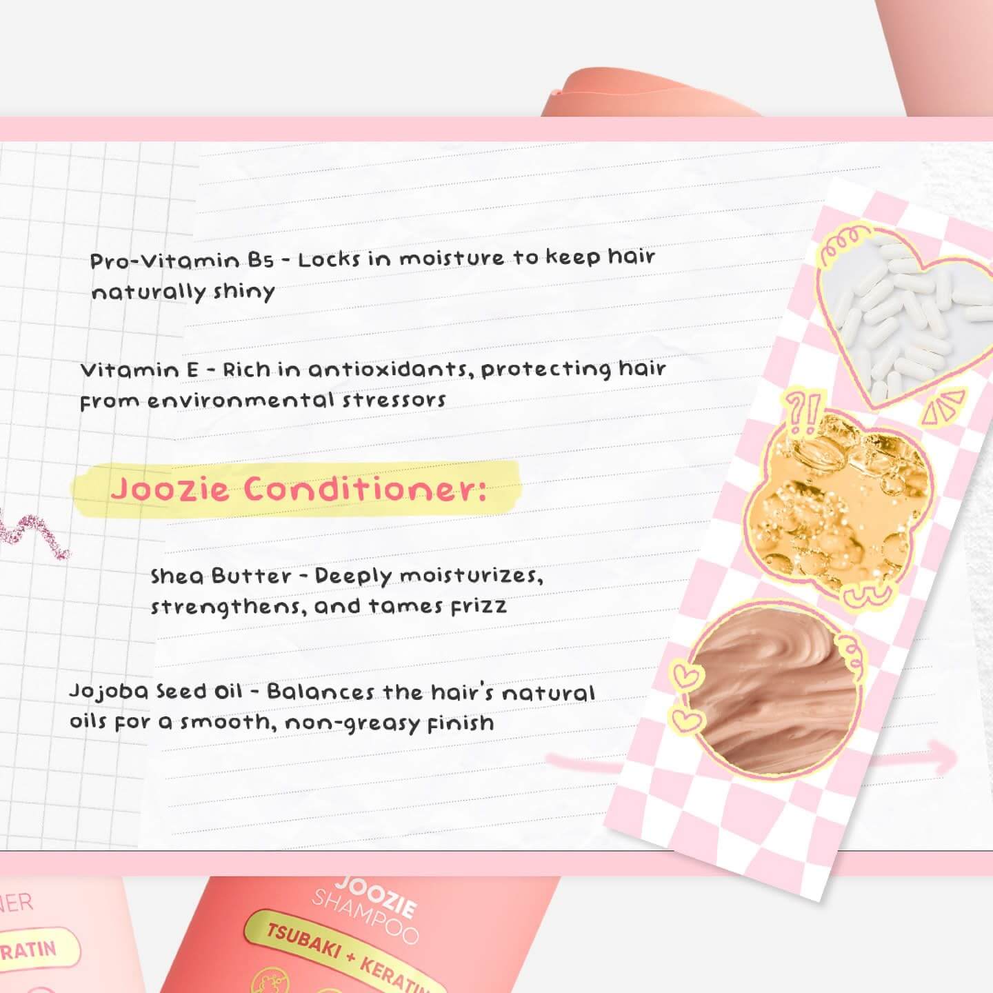 BABE Formula JOOZIE Shampoo & Conditioner Set 250ml formulated to help maintain moisture