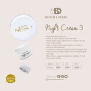 Beautederm Night #3 Cream lightweight moisturizing night cream