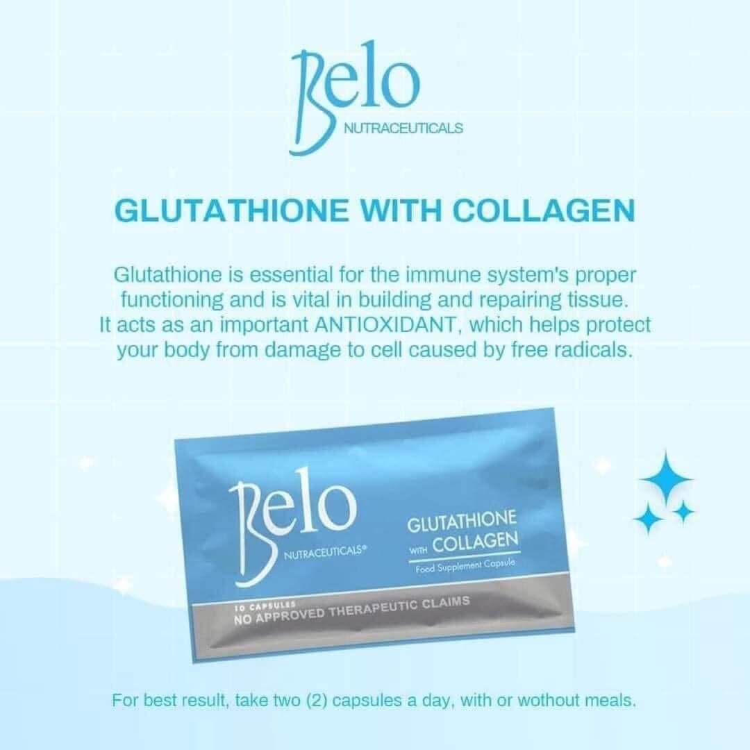 Belo Bundle – Glutathione with Collagen Capsules (30 Count) + Sunscreen 30ml