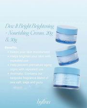 Byfina Brightening Essentials Kit gentle cleanser removes impurities while keeping skin soft and refreshed.
