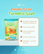 2 Bars Her Skin Turmeric Soap with Vitamin C – Brightening, Anti-Aging & Moisturizing for All Skin Types (100g)