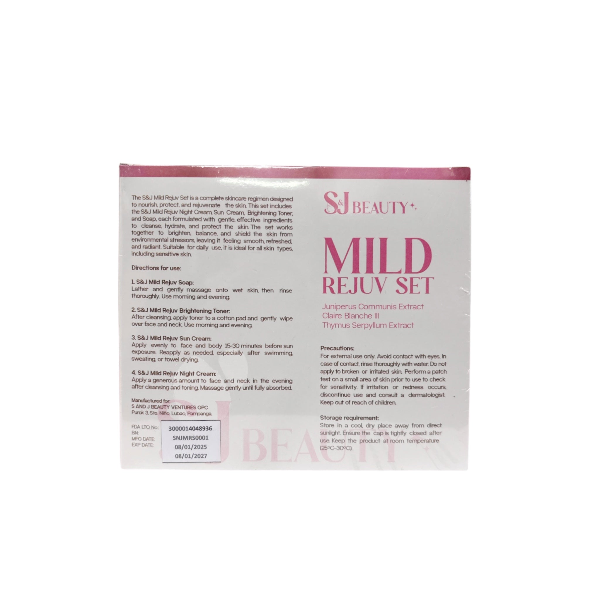 S&J BEAUTY Mild Rejuv Set
