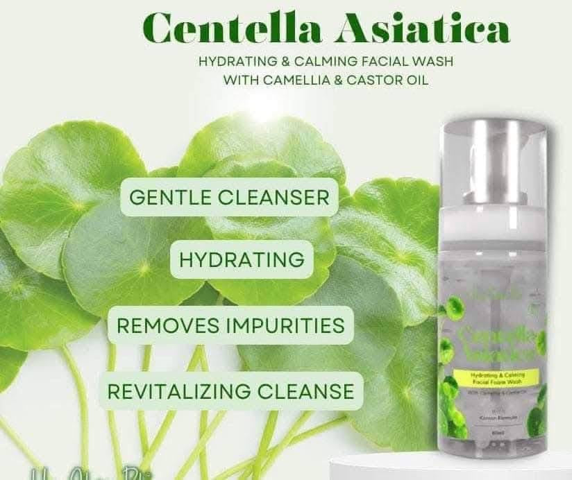 Her Choice PH Centella Asiatica Premium Repair Skincare Set – Facial Foam Wash, Hydrating Toner, Soothing Serum & Moisturizing Cream with Camellia Oil, Aloe Vera, Niacinamide & Hyaluronic Acid – Korean Formula