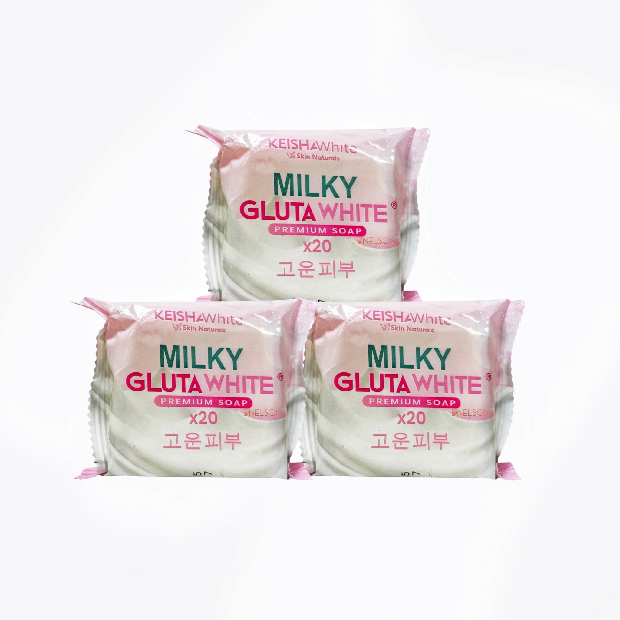 KEISHA White Skin Naturals Milky GlutaWhite Premium Soap 70g x 3 Bars