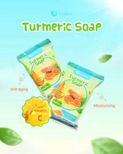 2 Bars Her Skin Turmeric Soap with Vitamin C – Brightening, Anti-Aging & Moisturizing for All Skin Types (100g)