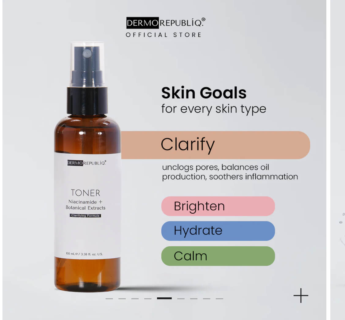 DERMO REPUBLIQ Clarifying Toner 100 mL suitable for all skin types for refreshed feel
