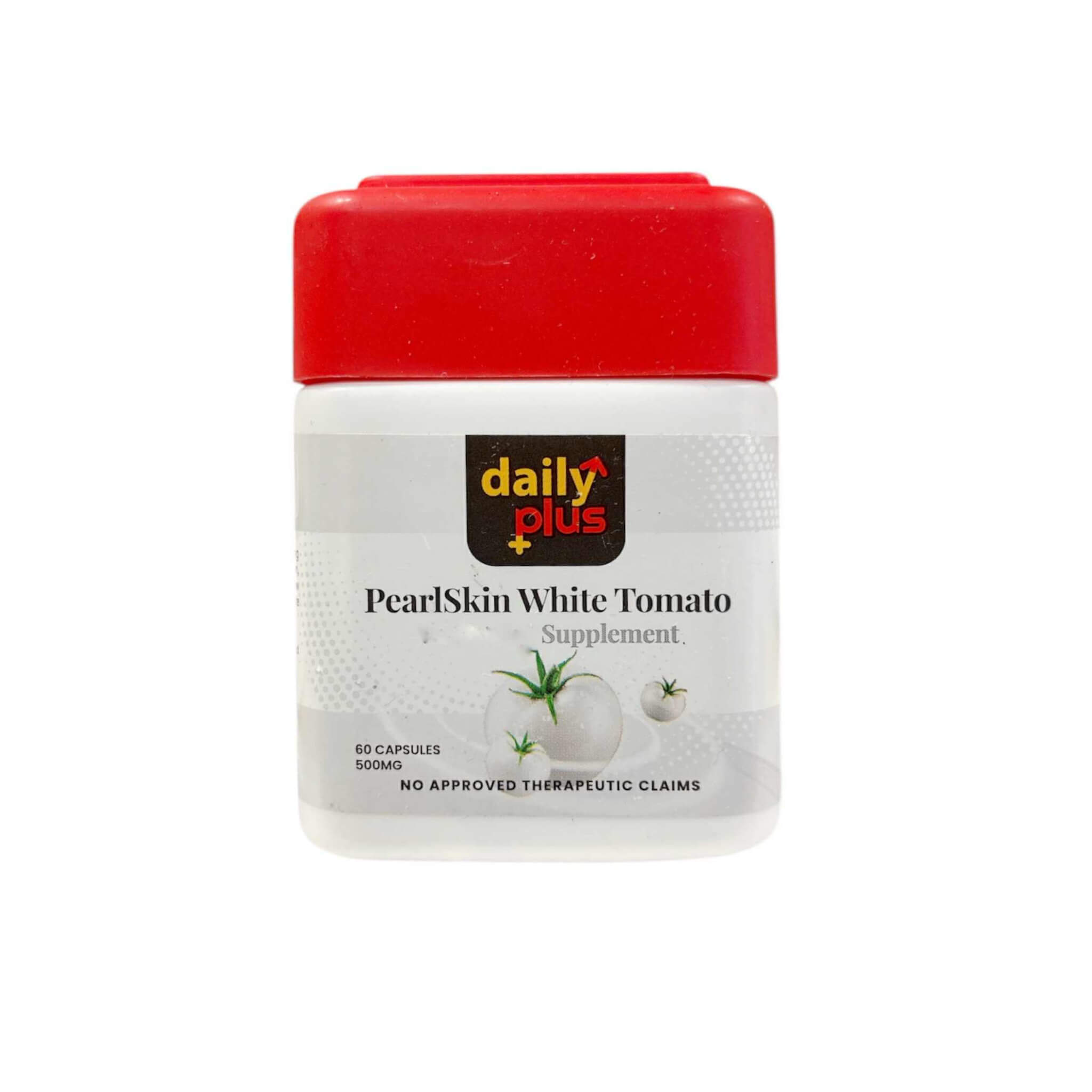 Daily Plus PearlSkin White Tomato Supplement – 60 Capsules 500mg | Skin Support & Radiance Formula
