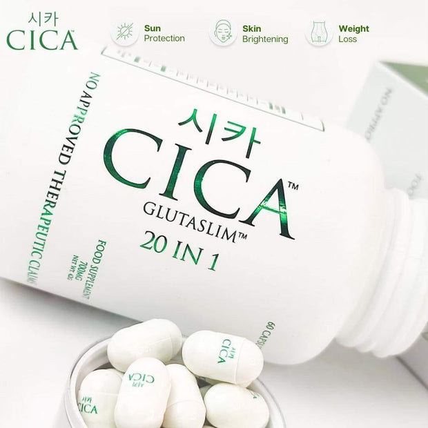 CICA GlutaSlim 20 in 1 Food Supplement, 60 Capsules