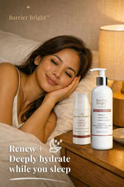 Barrier Bright™ Night Repair Duo – Barrier Repair Lotion 250ml + Night Correct Cream (Retinal) 30g | Overnight Hydration + Skin Renewal Support