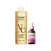 KNIYEA VC Soothing Toner & Sadoer Niacinamide Serum Bundle - Nourishing Skincare Duo for All Skin Types - 500ml Toner & 30ml Serum