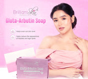 Brilliant Skin Essentials Gluta-Arbutin Soap 135g – Infused with L-Glutathione, Alpha Arbutin, Salicylic Acid & Goat’s Milk – Hydrating Formula, Dermatologist Recommended