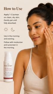 Barrier Bright™ Oil Balance Serum – Lightweight Calming Serum with Niacinamide, Zinc PCA & Tranexamic Acid | Helps Reduce Excess Oil + Supports Clearer-Looking Skin (30g)