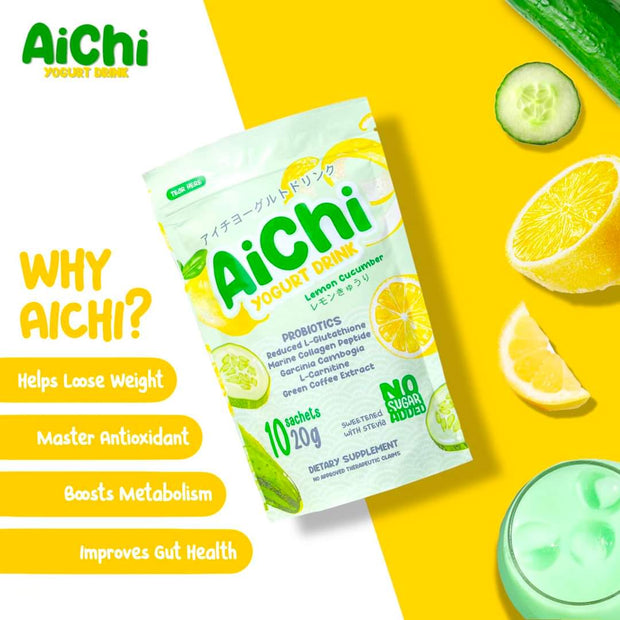 Aichi Lemon Cucumber Yogurt Drink 20g X 10 Sachets