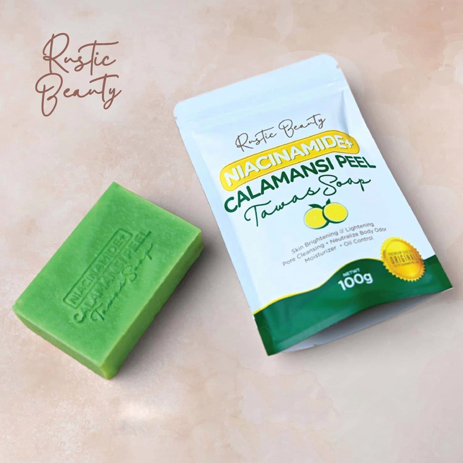 2 Bars NIACINAMIDE + CALAMANSI PEEL Tawas Soap 100g