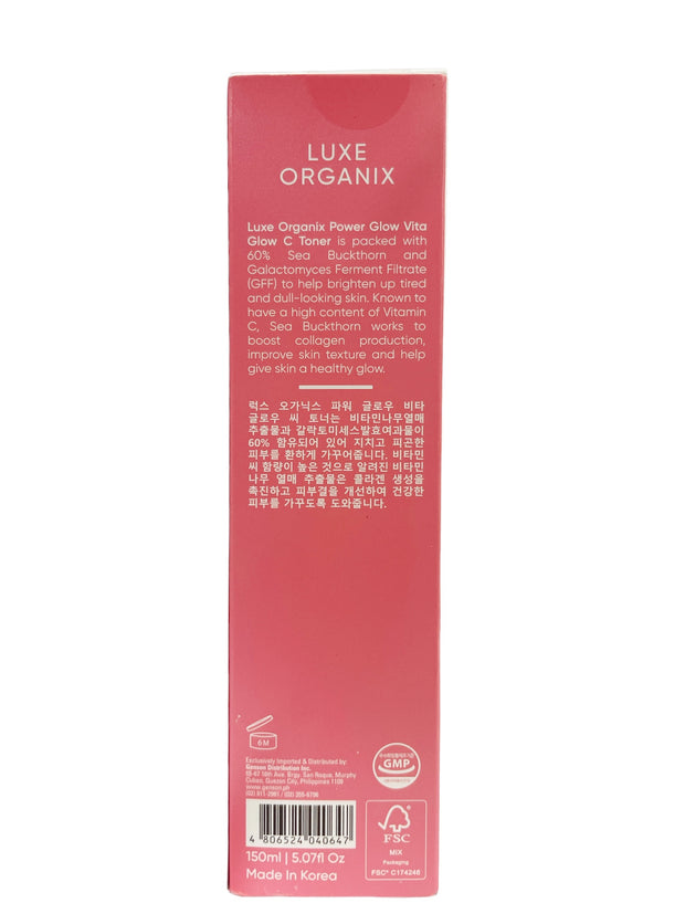 LUXE ORGANIX Power Glow Vita Glow C Toner, 150ml