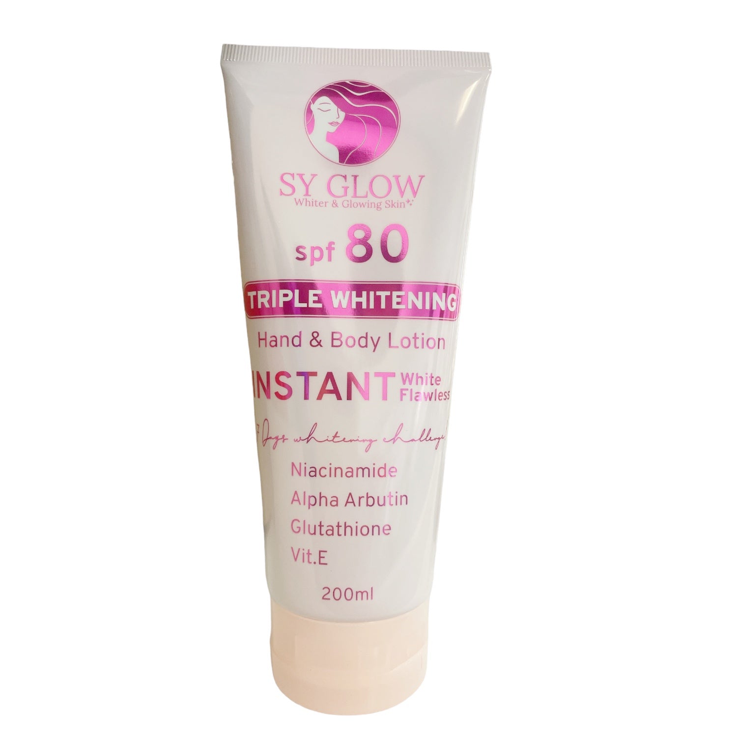 SY GLOW Triple Whitening Hand and Body Lotion SPF 80 Instant White Flawless 200ml