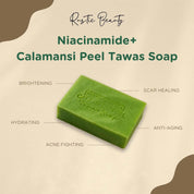 2 Bars NIACINAMIDE + CALAMANSI PEEL Tawas Soap 100g