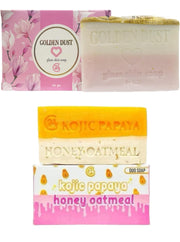 G21 Golden Dust Soap & Kojic Papaya Honey Oatmeal Duo Soap Bundle