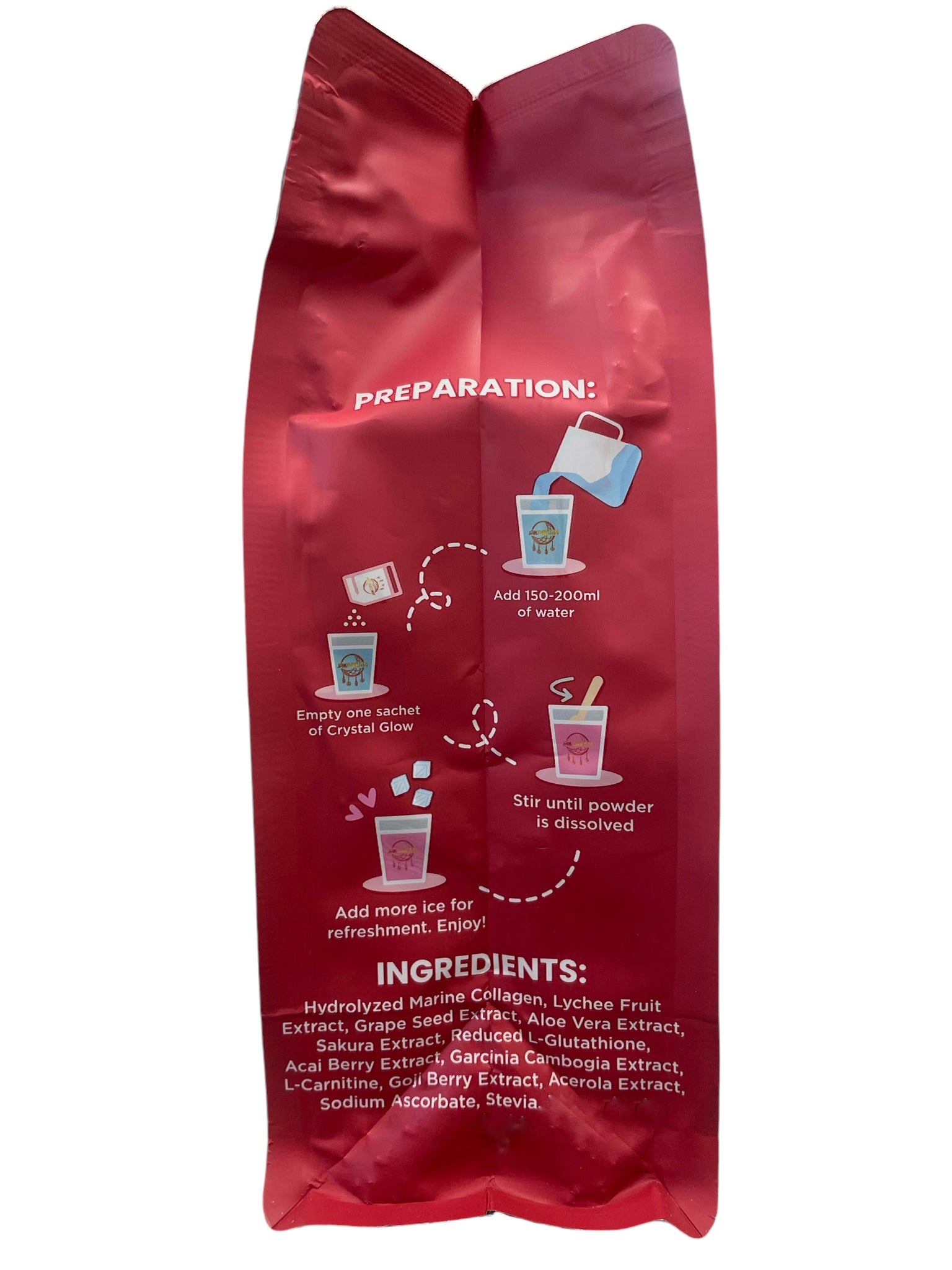 Crystal Glow Lychee Collagen Drink 10 Sachet